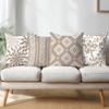 1/4pcs Boho Taupe Geometric Floral Throw Pillow Covers Farmhouse Decorative Cushion Cases for Home Sofa Bedroom Cushion cover