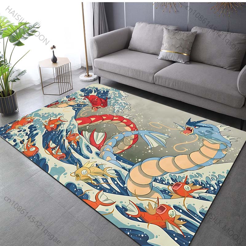 

Various Styles P-Pokemon Gyarados Cartoon Carpet Bedroom Living Room Sofa Multifunctional Non-Slip Rug Decor Mat Free Shipping 40x60cm