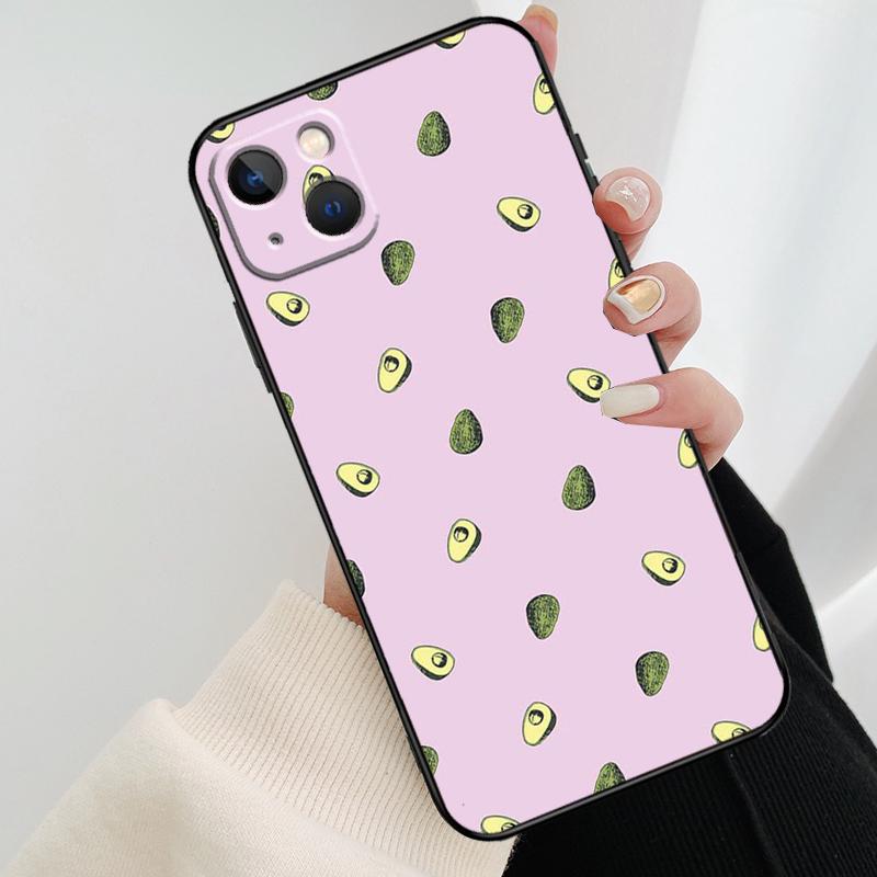 Avocado Pattern Phone Case For iPhone 17 Pro Max 14 13 12 11 15 16 Pro Max Mini 16 15 Plus 16e 17 Air Cover
