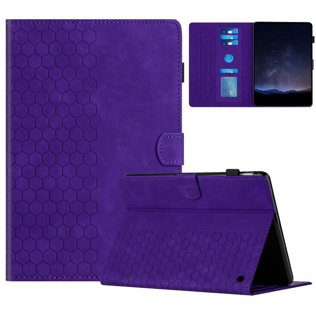 For Amazon Fire HD 10 (2021)/HD 10 Plus (2021) Case Honeycomb Printed Leather Tablet Cover with Card Slot