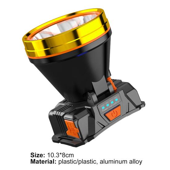Head-Mounted Camping Headlight Long Battery Life Plastic Powerful Function LED Headlamp for Outdoor