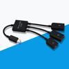 15cm USB Type C 3.1 Male To Dual USB 2.0 Female OTG Charging Cable 2 Port HUB Cables 1 To 3 Cord or Y Splitter Cables