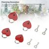 4sets Zinc Alloy Love Lock 38x30mm Mini Padlock Keyed Padlocks Heart Padlock  For Wallets Handbags