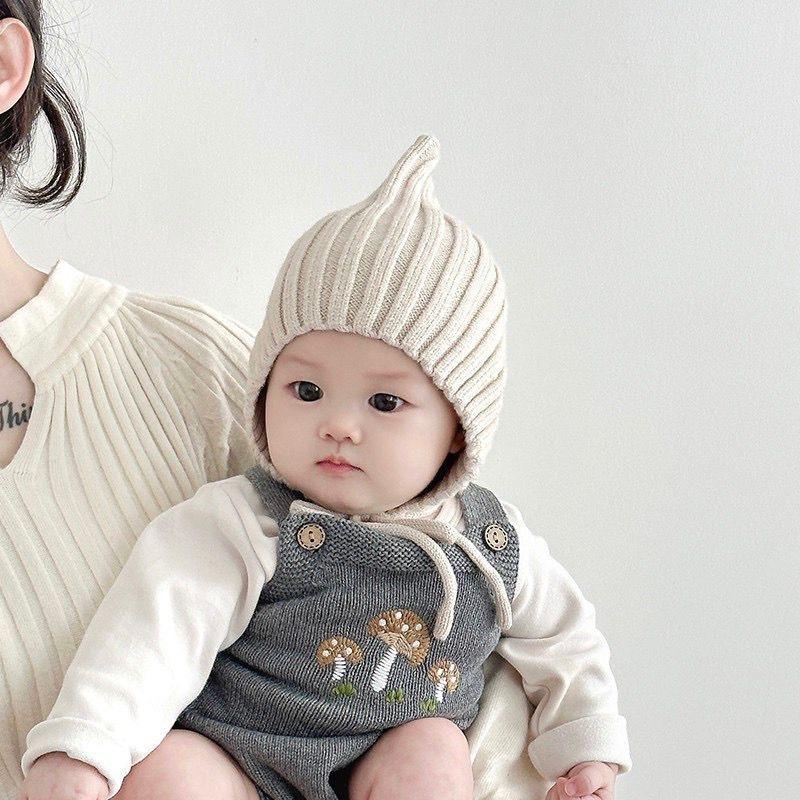 Children's Hats Winter Girls and Boys Knitted Elf Hats Thermal Hats Baby Ear Protectors Wool Hats