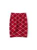 Women's Elegant High Waist Wool Plaid A-line Skirt - Autumn/Winter Slim Fit