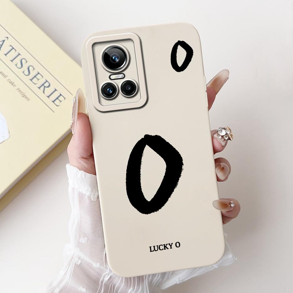 For Realme GT Neo 3 150W Case RMX3563 Cute Lucky Letters Cover Soft TPU Phone Case For Realme GT Neo3 80W GTNeo3 Back Cover Bags