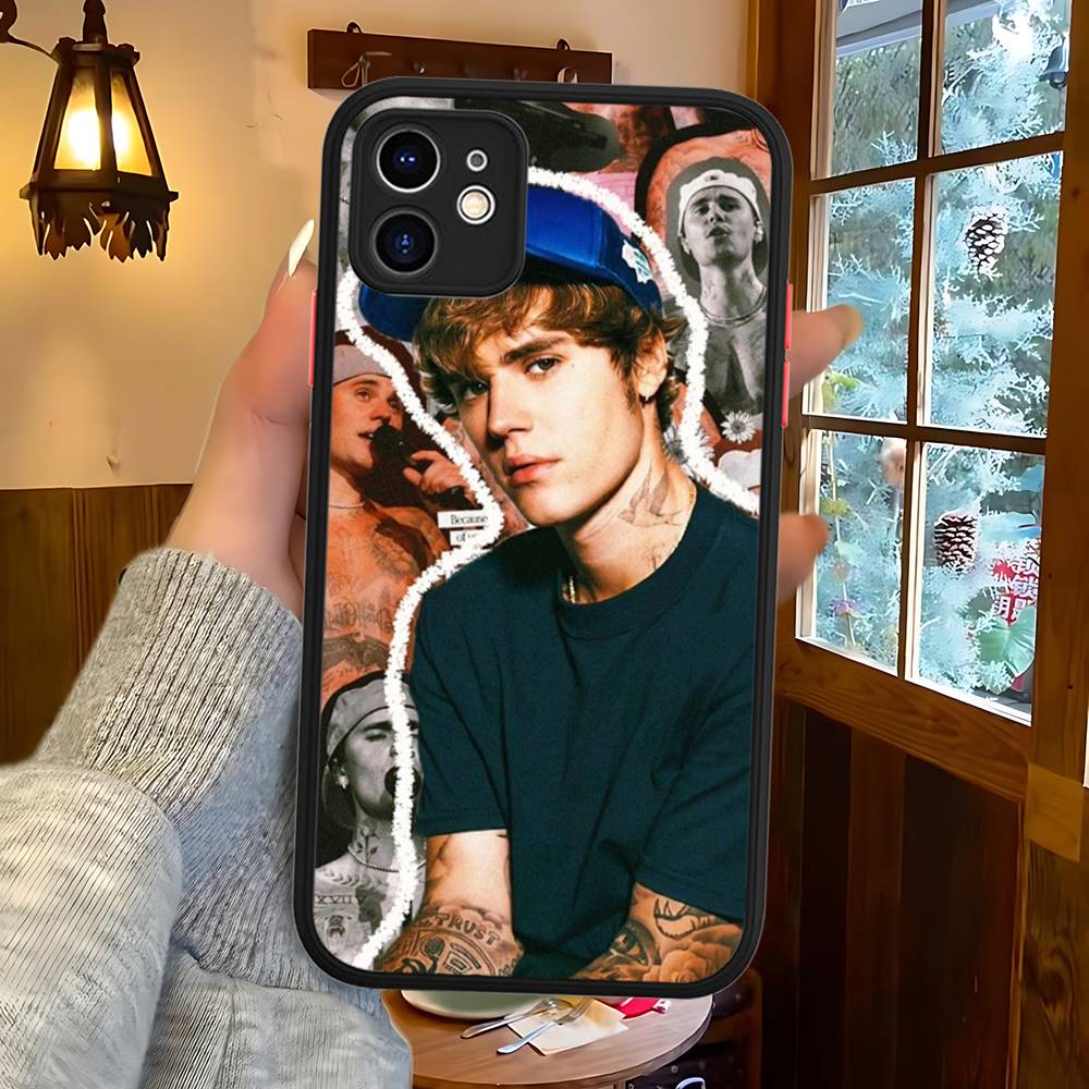 Singer Justin B-Bieber Phone Case For IPhone 13 12 X XS MAX Pro Max 16 15 11 14 Pro Max Shockproof Matte Cover