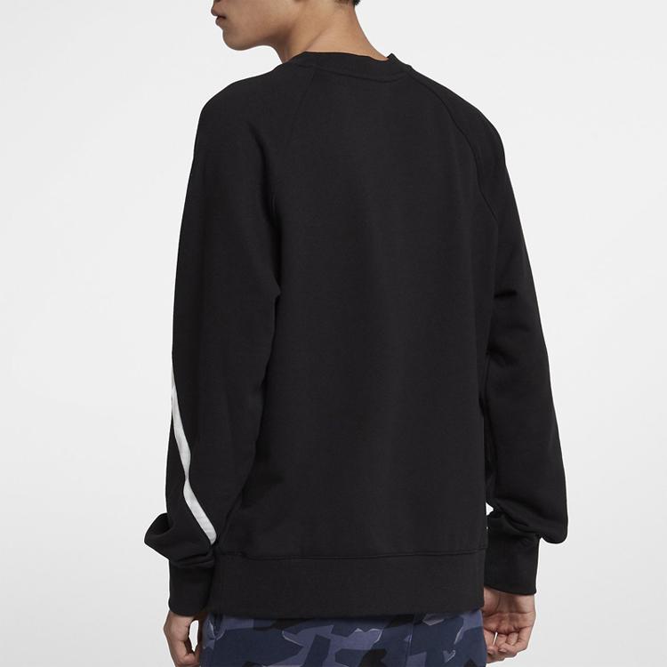 Nike Sweatshirt mit Rundhalsausschnitt und großem Swoosh-Logo für Herren, Schwarz, AR3089-012