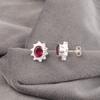Pink Rubellite Gemstone 925 Sterling Silver Jewelry Stud Earrings For Women Gift EE-151-11