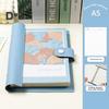 A5 B5 Binder Notebook 120 Pages Artificial Leather Cover Lined Loose-leaf Notebook Metal Snap Personal Journal