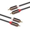 Aluminum Alloy Casing Stereo Speaker Cable Gold Plated Plug Amplifier Cable  Car Audio Systems