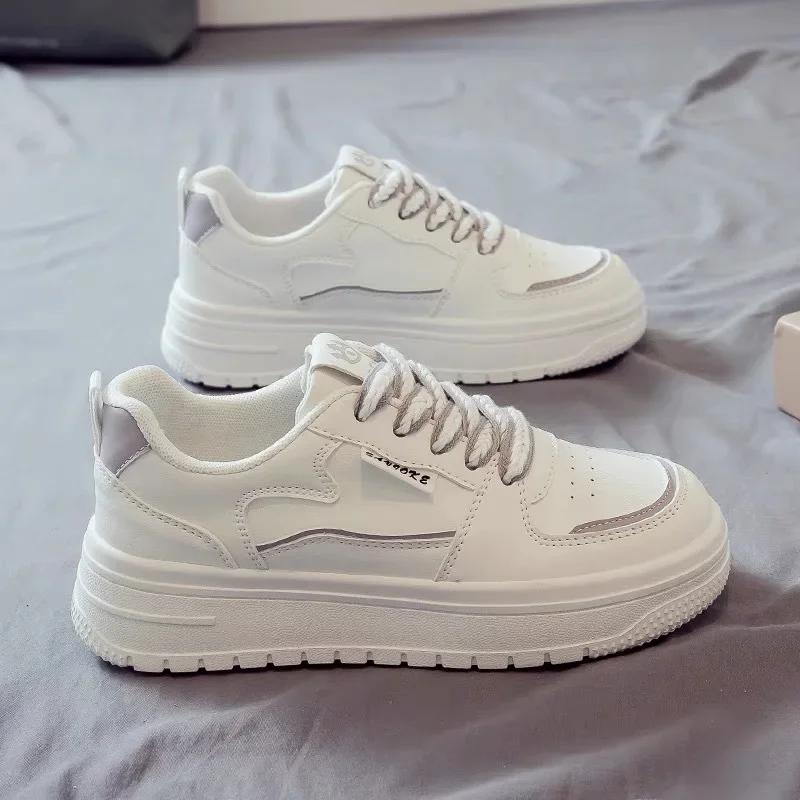 Designer Platform Running Sneakers Women Tennis shoes Woman Walking Chunky Sneakers white Casual Slip on Vulcanized Shoes2024
