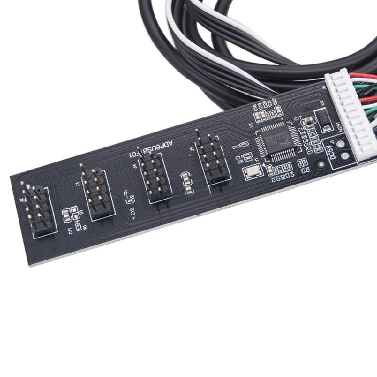 Motherboard 9 Pin USB Header Splitter Male 1 to 4 Extension Splitter Cable Desktop Card 9Pin USB 2.0 Connector Adapter