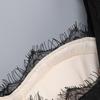 European Black Lace Long Sleeve Formal Dress with French Puff Sleeves, Square Neck, Cut-out Detail, and Slim Fit Mermaid Skirt