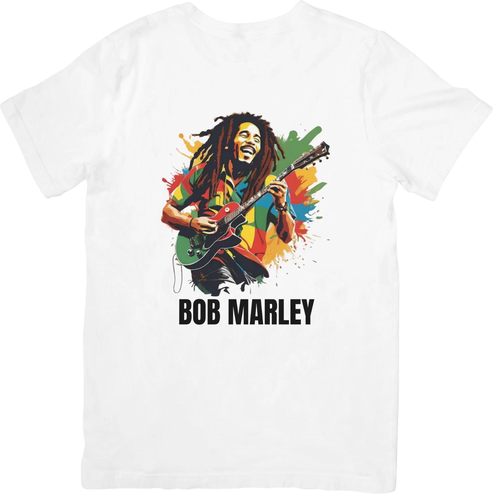 

Bob Marley Music Unisex Fit suitable for Men & Women Quality Cotton T-Shirt L
