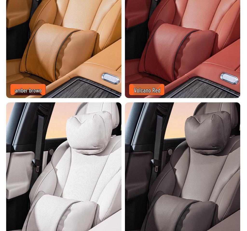 BMW Kopfstützen-Nacken- und Lendenwirbelstützkissen-Set für 3er/5er Serie & X1/X3/X5/X6 - Universell, Ganzjahres