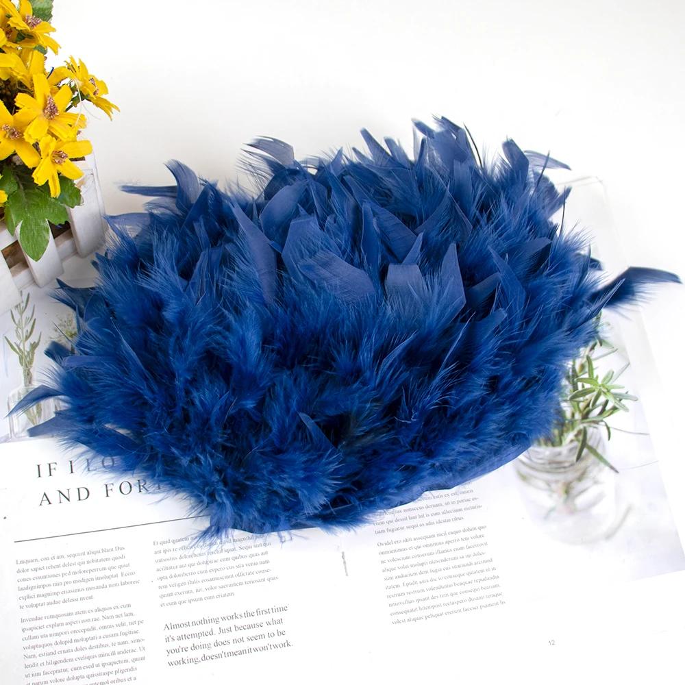 Feather White Turkey Feathers Trim 10-15cm/4-6inch Natural Feather Ribbon for Sewing Clothing Fringe Plumes Wedding Decoration