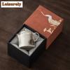 125ml Ink Painting Teapot Vintage Tea Infuser Pot Tea Making Kettle With Ball Hole Chinese Tea Set Ornaments Collection Craft