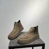 Modieuze Herfst Platform Enkellaarsjes voor Man Hoge Kwaliteit Heren Laarzen 2025 Luxe Designer Schoenen voor Mannen Hak Warm Casual Elegant Heren Laars