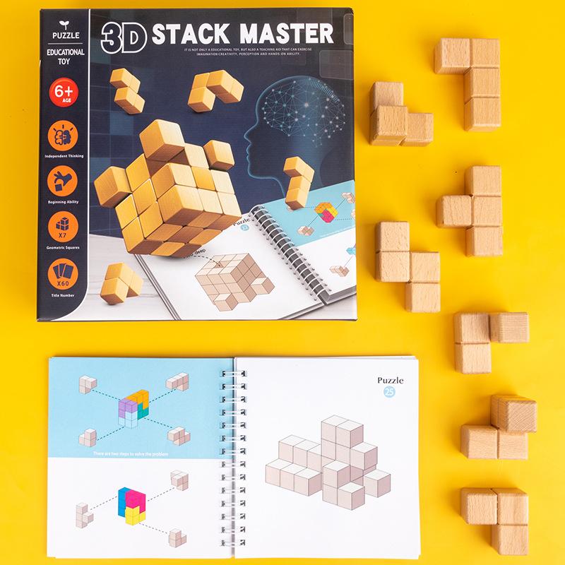 Toys Educational Kids Montessori Toy for Logic Training Early Education Puzzle Cube 3D Blocks Adult Relief Anti-Stress Kids