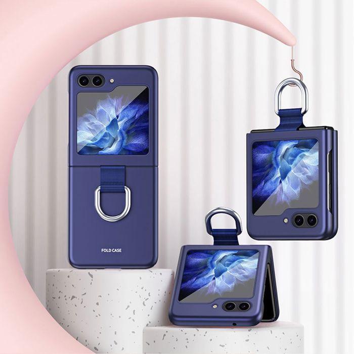 Protective Case - BOOLING - for Samsung Galaxy Z Flip 7 FE - Shockproof - Buckle - Navy Blue