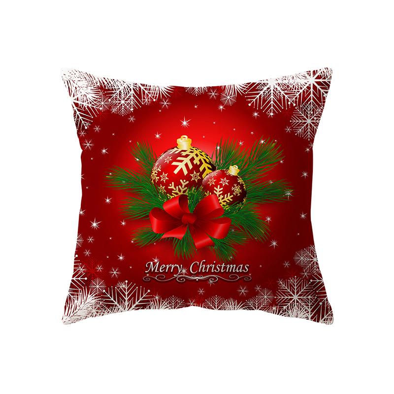 Christmas Theme Christmas Decoration Printing Pattern Cushion Cover Home Living Room Sofa Decoration Pillow Pillow Cover