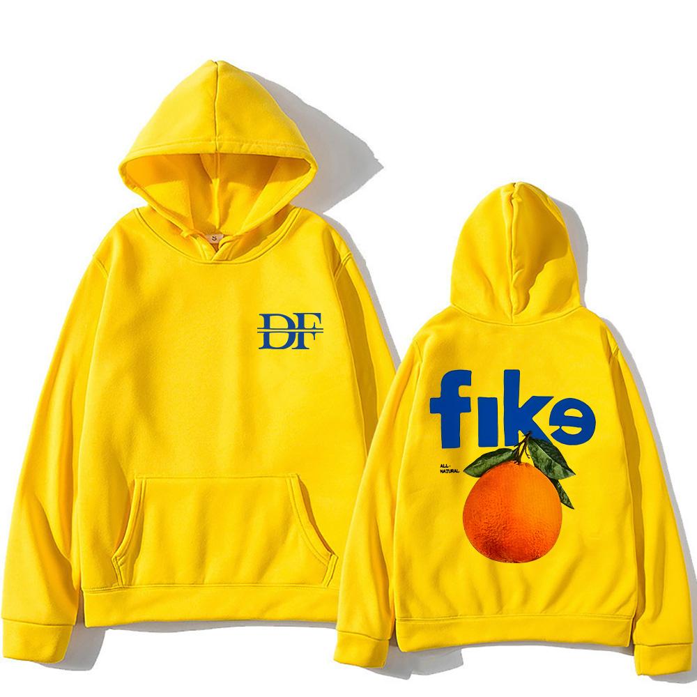 Dominic Fike Oranžové Mikiny Vtipná Nová Grafická Mikina Dámská Pánská High Street Mikina Módní Hip Hop Streetwear Y2k