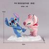 Stitch Anime Figure Angel Couple Doll PVC Car Cute Desktop Ornaments Cake Decoration Model Toys Children's Gifts