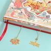 Roses Metal Bookmark Pendant Rose Bookmark New Year Gift Lotus Leaf Book Mark  Lovers