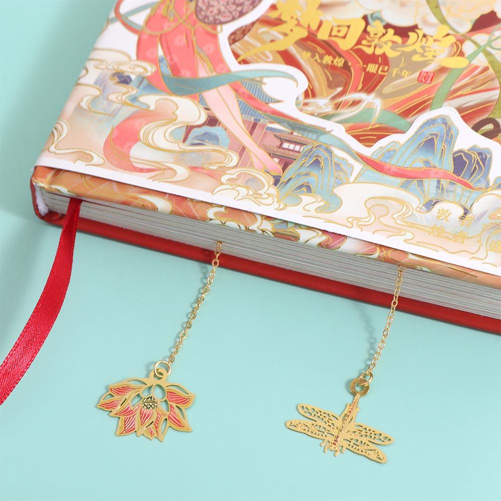 Roses Metal Bookmark Pendant Rose Bookmark New Year Gift Lotus Leaf Book Mark  Lovers