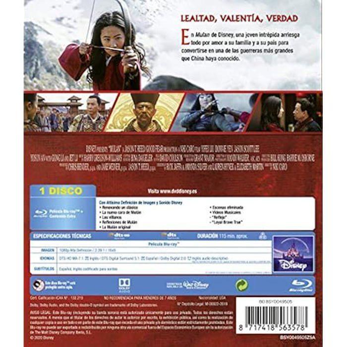 Blu-ray - mulan - import - région libre - pas de version française