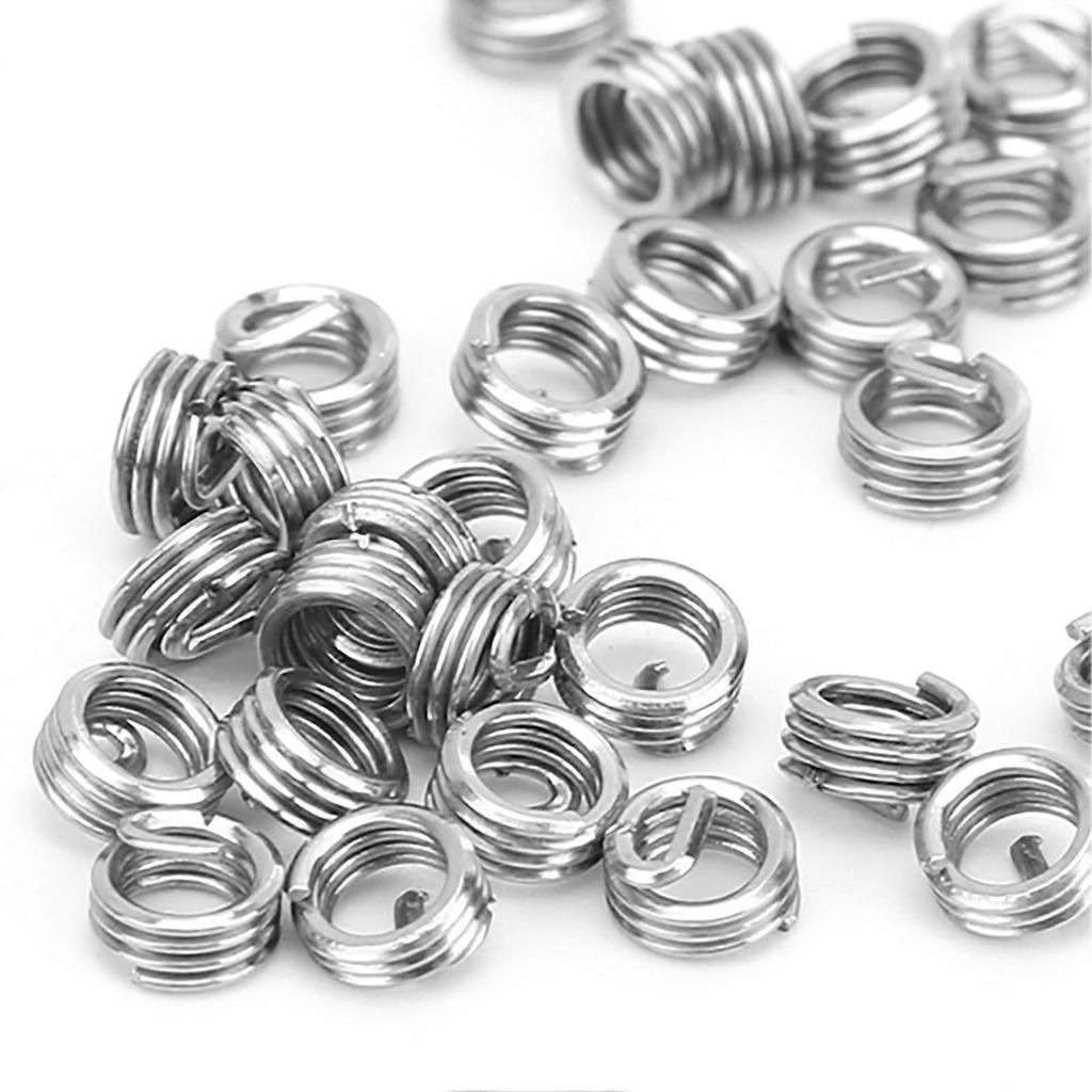 50Pcs Wire Thread Insert Stainless Steel Screw Hole Repairing Trimming Set US Unit 2?561D