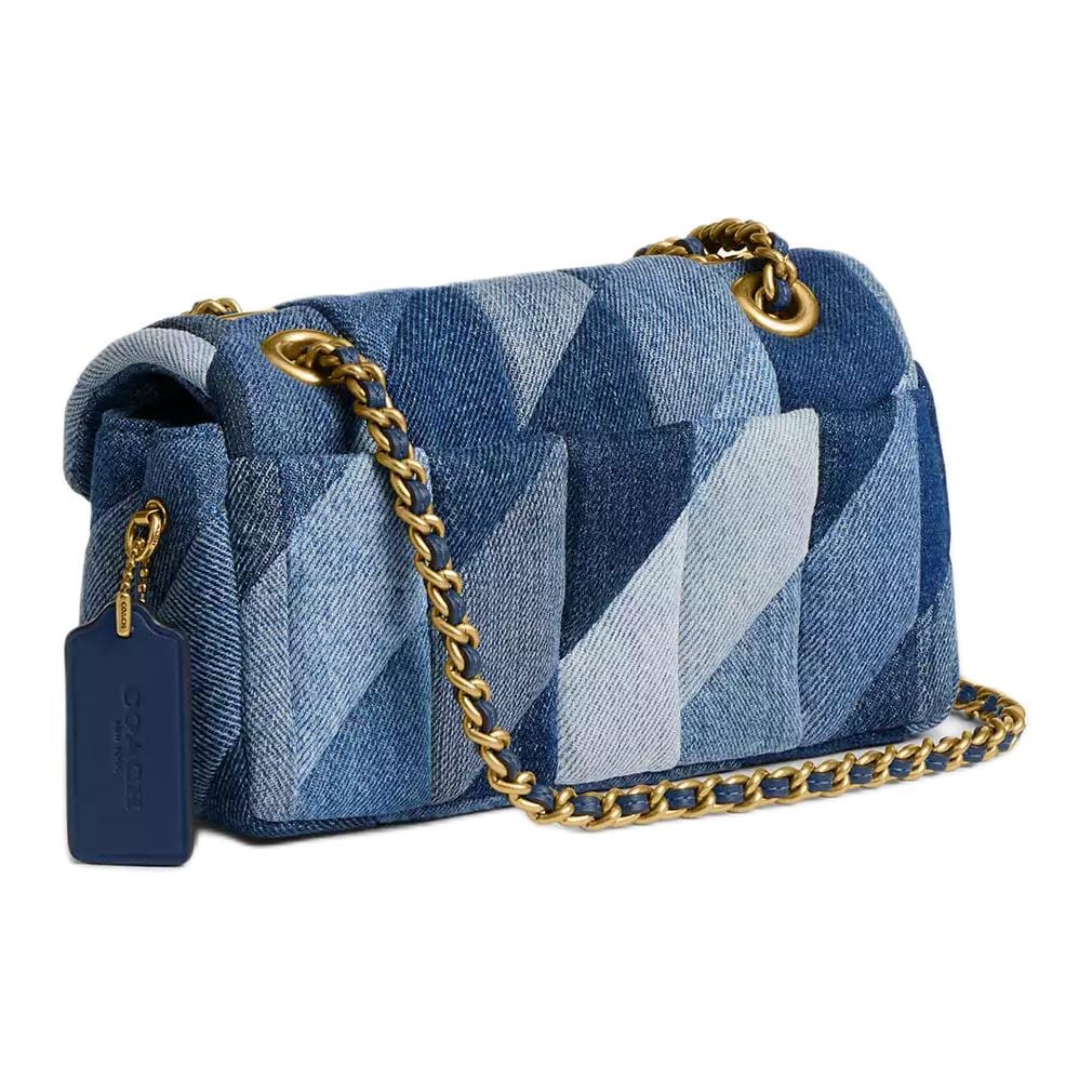COACH Tabby Denim With Nappa Leather Shoulder Bag Small Women's Denim Blue CAM93-B4EI