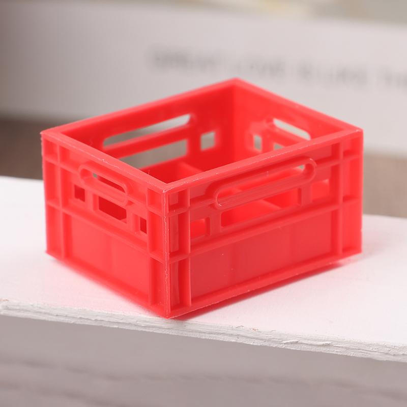 1:12 Dollhouse Miniature Basket Drink Storage Basket Beer/Cofee Basket Model Kitchen Decor Toy Doll House Accessories