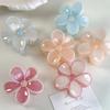 Creamy Jelly Color Flowers Hair Claw Spring/summer New Hair Clip for Women Girl Elegant Hairpins Crab Barrettes Hair Accessories