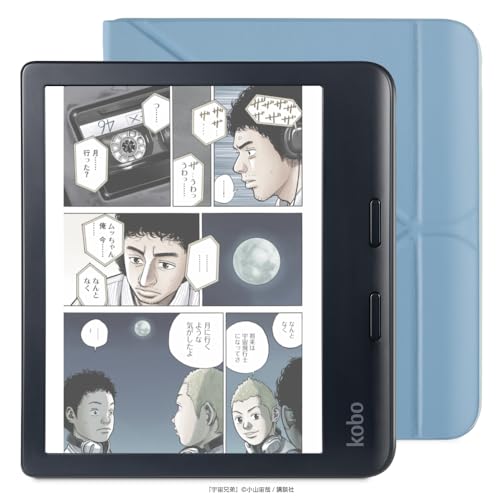 Kobo Libra Color (Black) Sleep Cover (Dusk Blue) Set / Color Compatible / Writing Function / Tablet / Eink / 7 Inch / E-book Reader / 32 GB