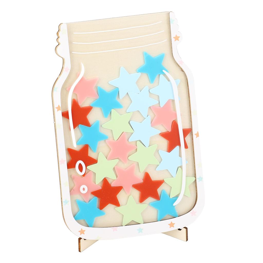 Reward Jar for Kids Solid Wood Magnetic Positive Behavior Incentive Toddlers Potty Training Reward Jar for School