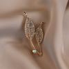 Elegant Leaf Brooch High-end Women's Versatile Diamond-encrusted Brooch High-end and Light Luxury Brooch Accessory