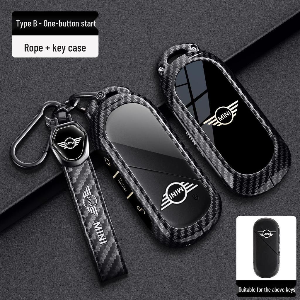 BMW Mini Key Case for Countryman and Cooper (Models F54, F55, F56, F60) - Carbon Fiber Metal Shell