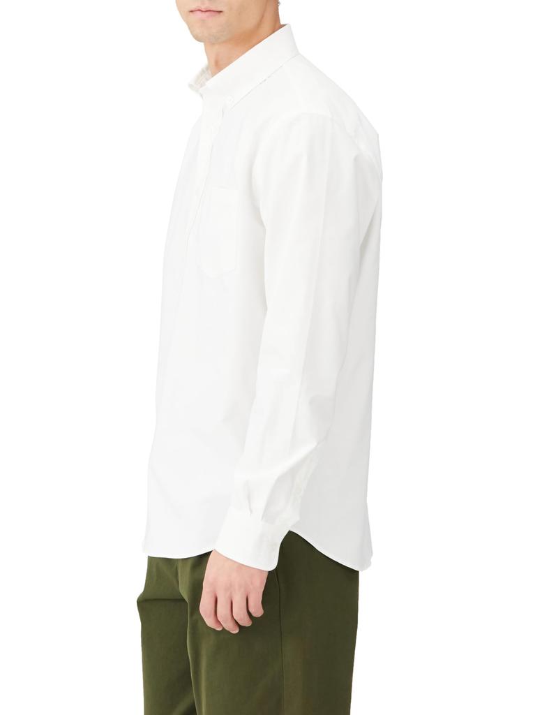 NEUTRALWORKS. Long Sleeve Standard Oxford Button-Down Shirt, Unisex, KSU34144, White, Size M