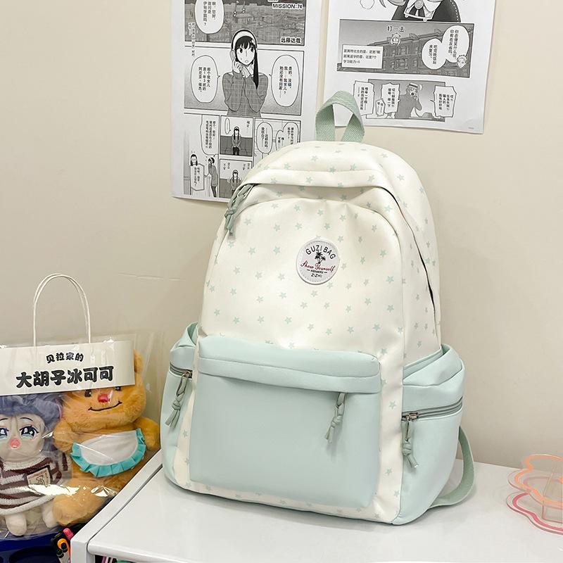 

Рюкзак в стиле колледж контрастного цвета для учеников средней школы, рюкзак большой вместимости для плеч. .