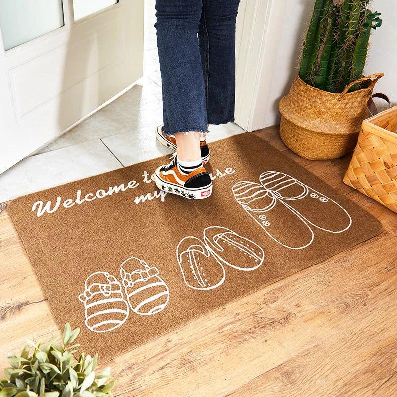 Entrance Floor Mats Foot Mats Household Door Entry Rubbing Mud Dedusting Rug Non-slip Absorbent Pads Kitchen Bedroom Carpets