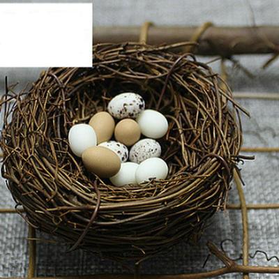 1Set Micro Landschaftsbau Cane Handgemachte Vogel Nest Vogel Ei Luft Ananas Simulierte Schießen Requisiten