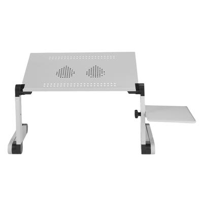 Aluminum Alloy Laptop Desk with Cooling Fan Portable Adjustable Lifting Folding Table for Home