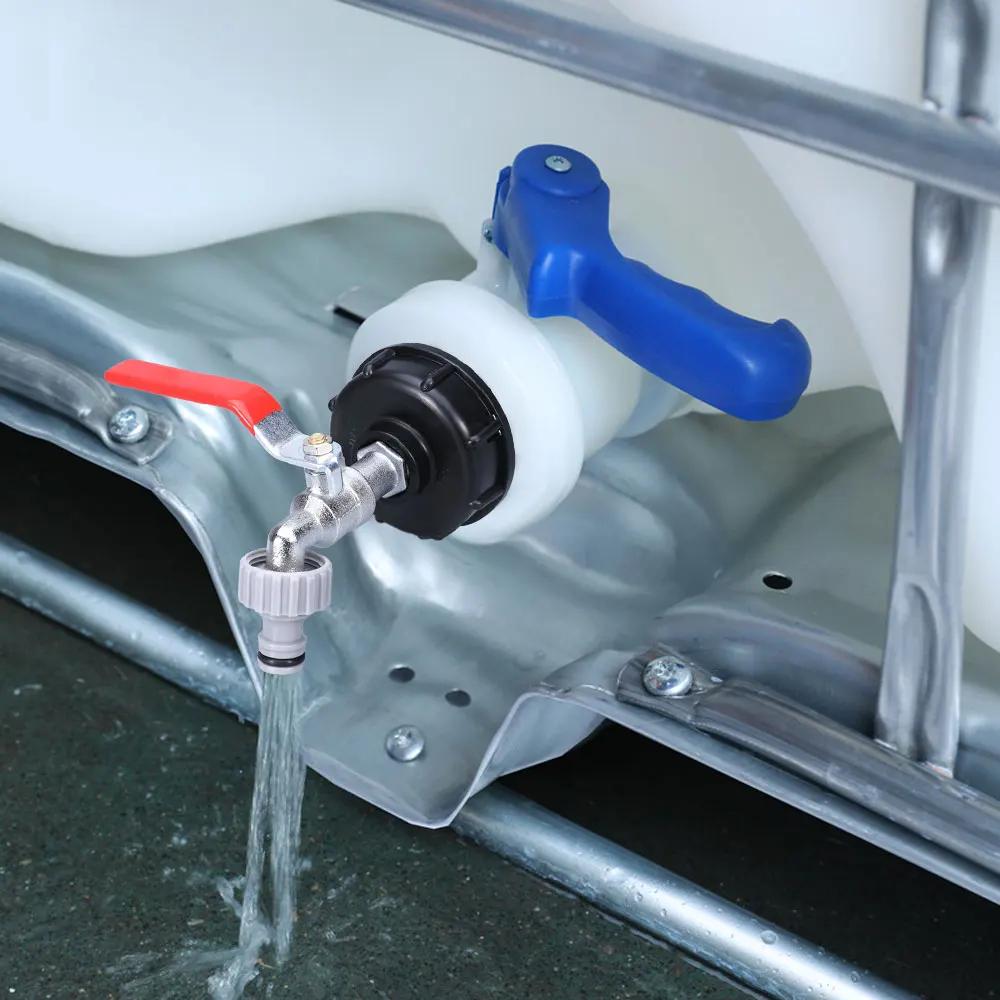 Coarse Thread IBC Tank Tap Connecter X 1/2'' Water Coupling Adapter 1000L Garden Home Replacement Valve Fitting