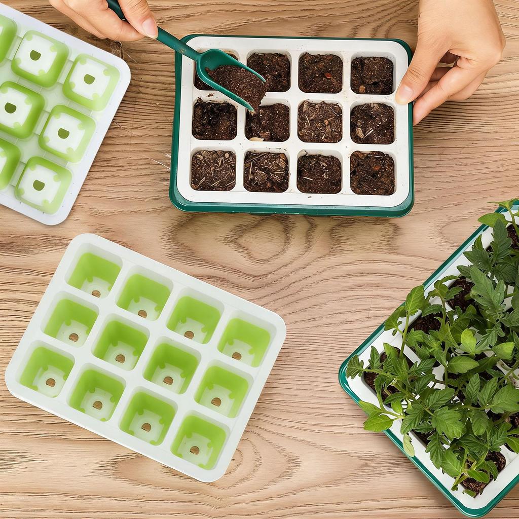 Anzuchtschale mit transparentem Deckel Verstellbare Feuchtigkeit Keimbox Indoor Garten Gewächshaus Wachstums Topf