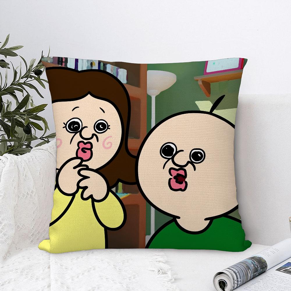 Bbangbbangs Diary Cartoon Pillow Case Sofa Decorative Home Double-sided Print Plush Throw Pillow Covers Cushion Decor Cover