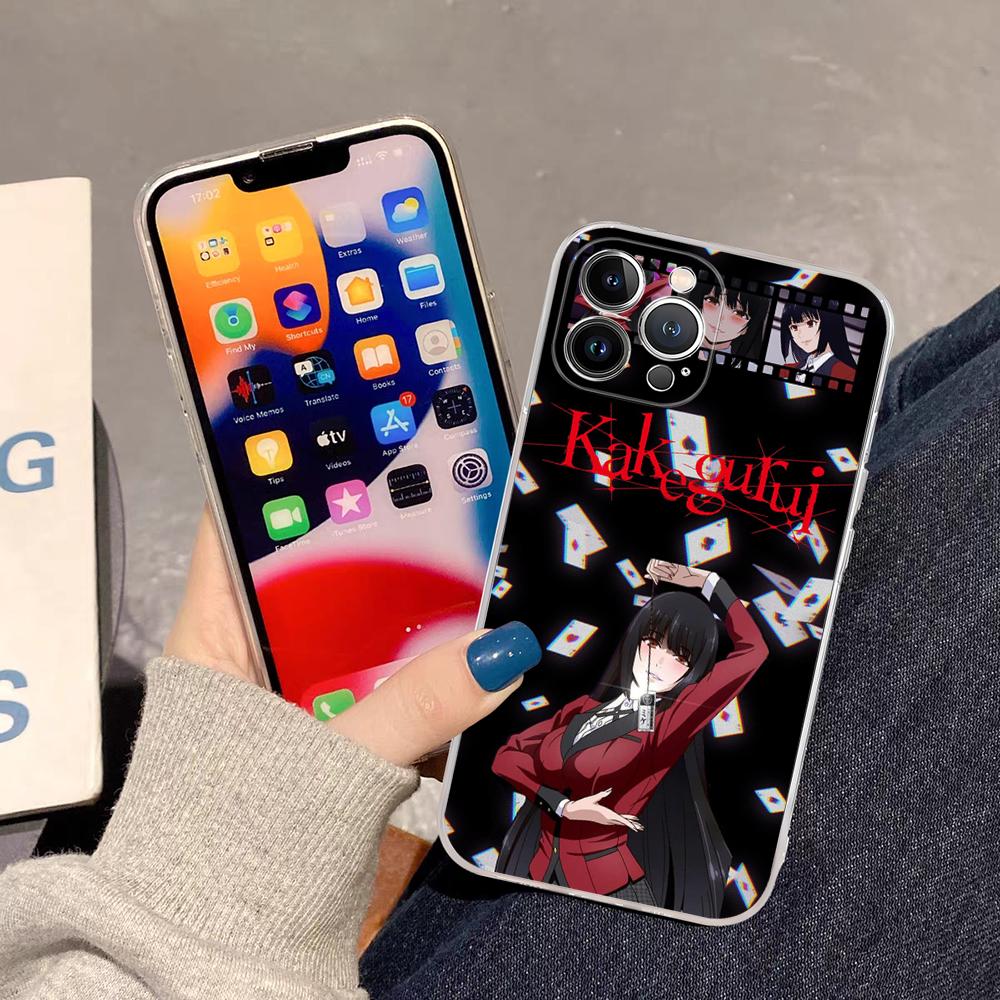 Japanese Anime Kakegurui Jabami Yumeko Phone Case For iPhone 16 15 14 11 12 13 Mini Pro XS Max Cover 6 7 8 Plus X Funda Shell
