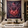 Skull Gothic (32) Theme Personalized Tapestry Custom Name Text Wall Hanging Tapestry Home Background Decoration