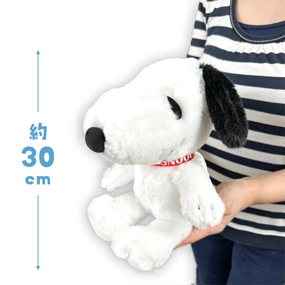 Snoopy Refreshing Friends Fluffy Plush Toy Approx. 30cm (Black)